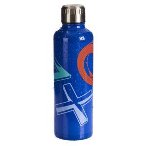 Paladone Playstation Water Bottle, Metal Sports Bottle