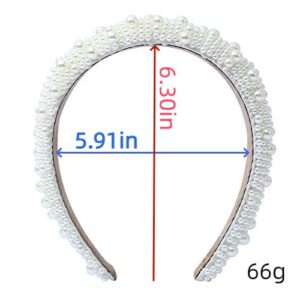 FEDANS Pearl Headbands for Women Bulky Fashion Head Band Design Bridal Elegant Wedding Headwear Wide Hairbands For Girl