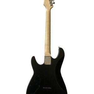 GoDpsMusic 6 String Sawtooth ST-M24 Electric Guitar, Right Handed Satin Black (ST-M24-SBK)