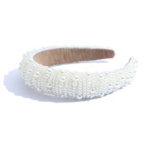 fedans pearl headbands for women bulky fashion head band design bridal elegant wedding headwear wide hairbands for girl