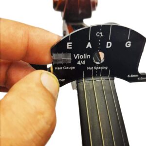 Jiayouy Violin Bridge Repair Tool - Carbon Fiber Fingerboard Scraper Making Template, 4/4 Violin Size, Black