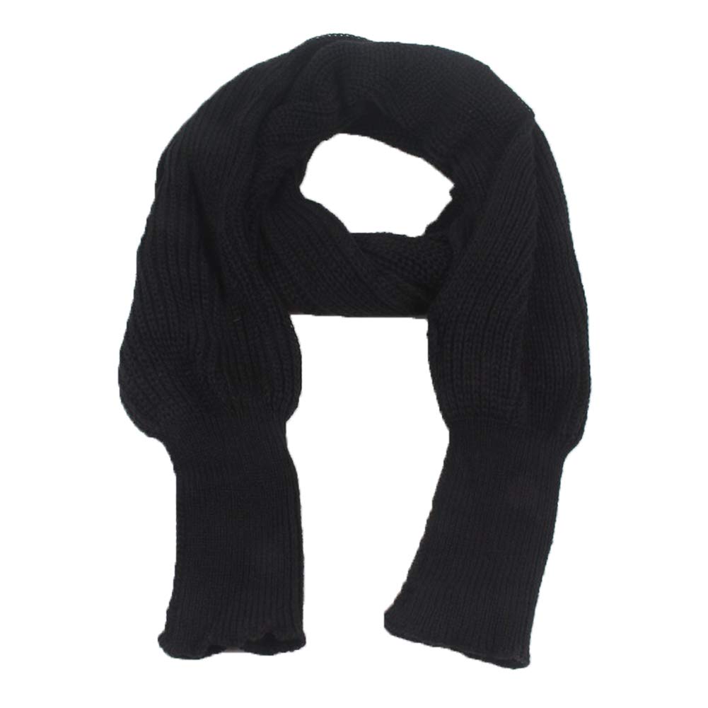 Women Autumn Winter Scarf Wrap Sweater Multi-Use Knitted wrap scarf with sleeves