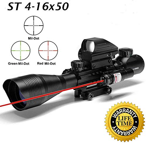 ST 4-16x50 Scope Combo Includes Laser Sight and Holographic Dot Sight