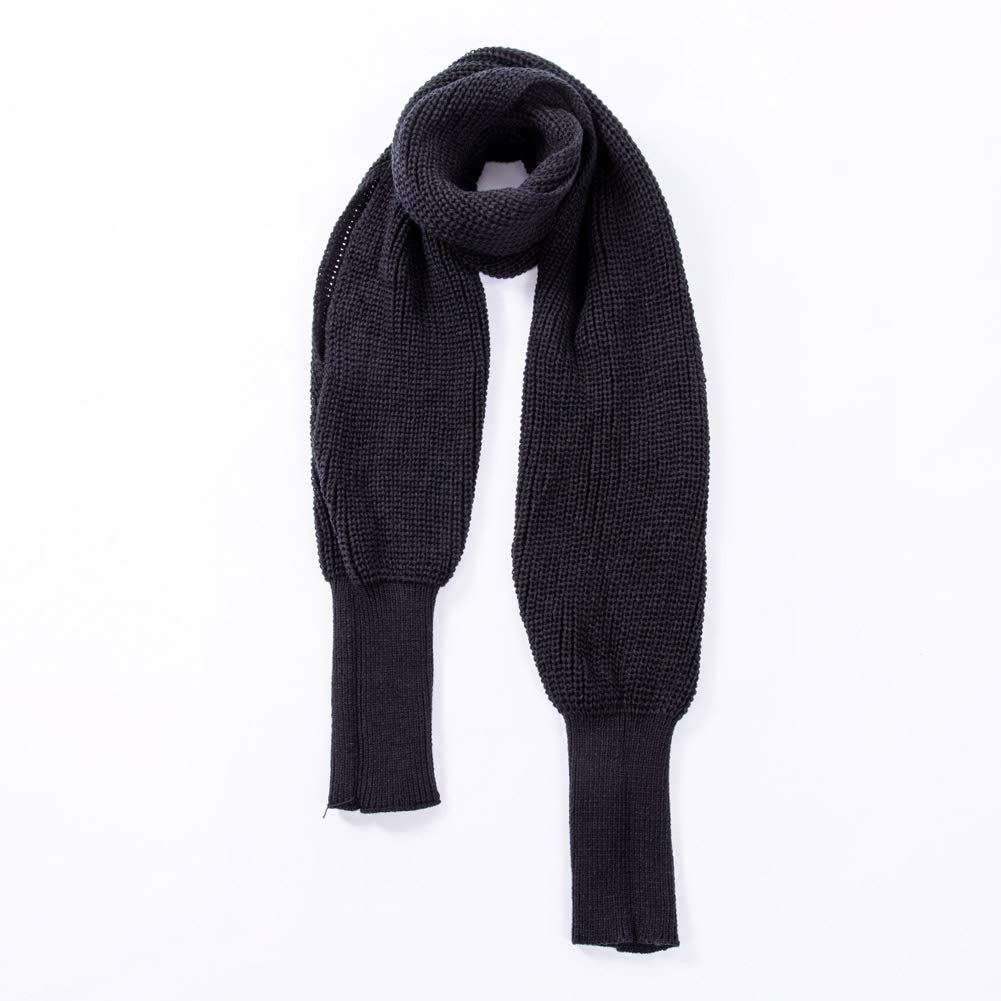 Women Autumn Winter Scarf Wrap Sweater Multi-Use Knitted wrap scarf with sleeves