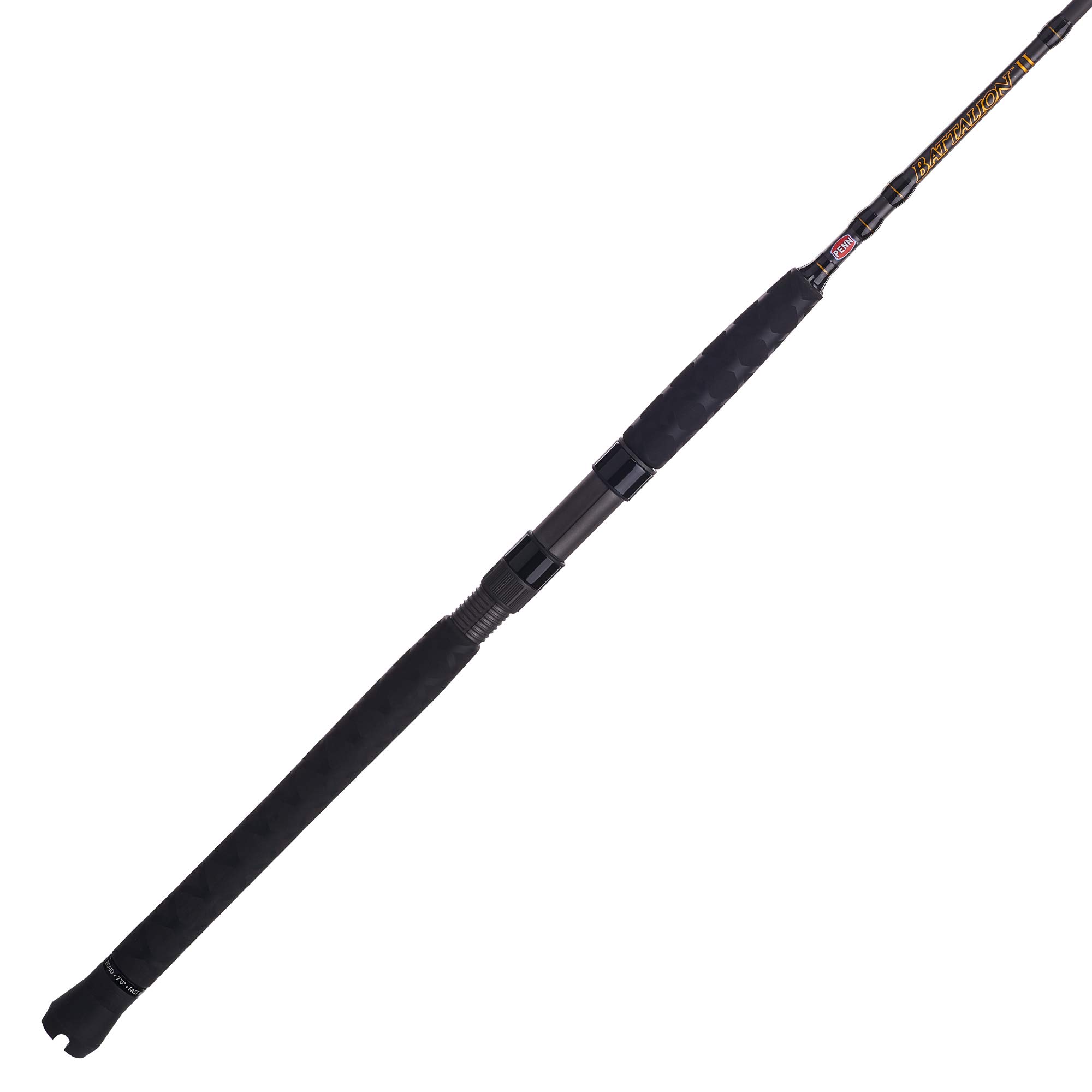 PENN Fishing Battalion II Inshore Casting Fishing Rod, Black/Gold, 7' - Heavy - 1pc (BATINII1530C70)