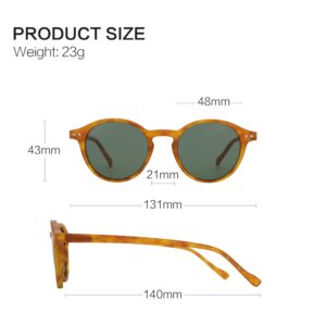 ZENOTTIC Polarized Round Sunglasses, Stylish Sunglasses for Men and Women Retro Classic, Multi-Style Selection