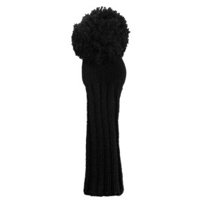 sunfish knit wool golf driver headcover murdered out black on black