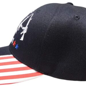 Protect The 2A 2nd Amendment 1791 USA Flag On Bill Embroidered Black Cap Hat