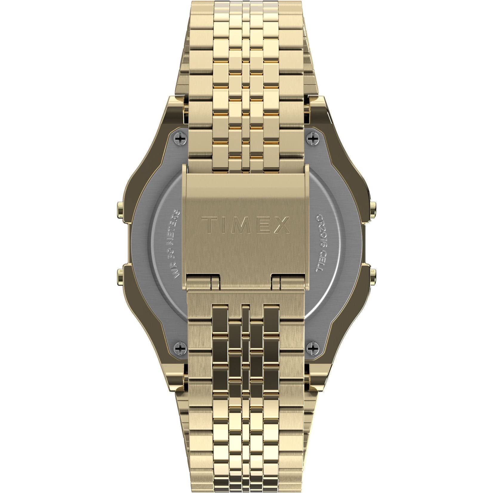 Timex T80 34mm Watch – Gold-Tone with Stainless Steel unisex-adult Bracelet