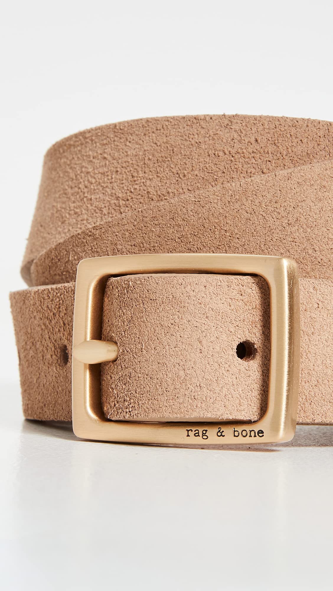 Rag & Bone Women's Baby Boyfriend Belt, Camel, M