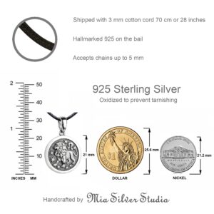 Pisces Zodiac Sign Pendant Necklace 925 Sterling Silver Horoscope Medallion Coin Choker Charm Constellation Astrology Jewelry for Women Men (Pisces (Feb 19 - Mar 20))