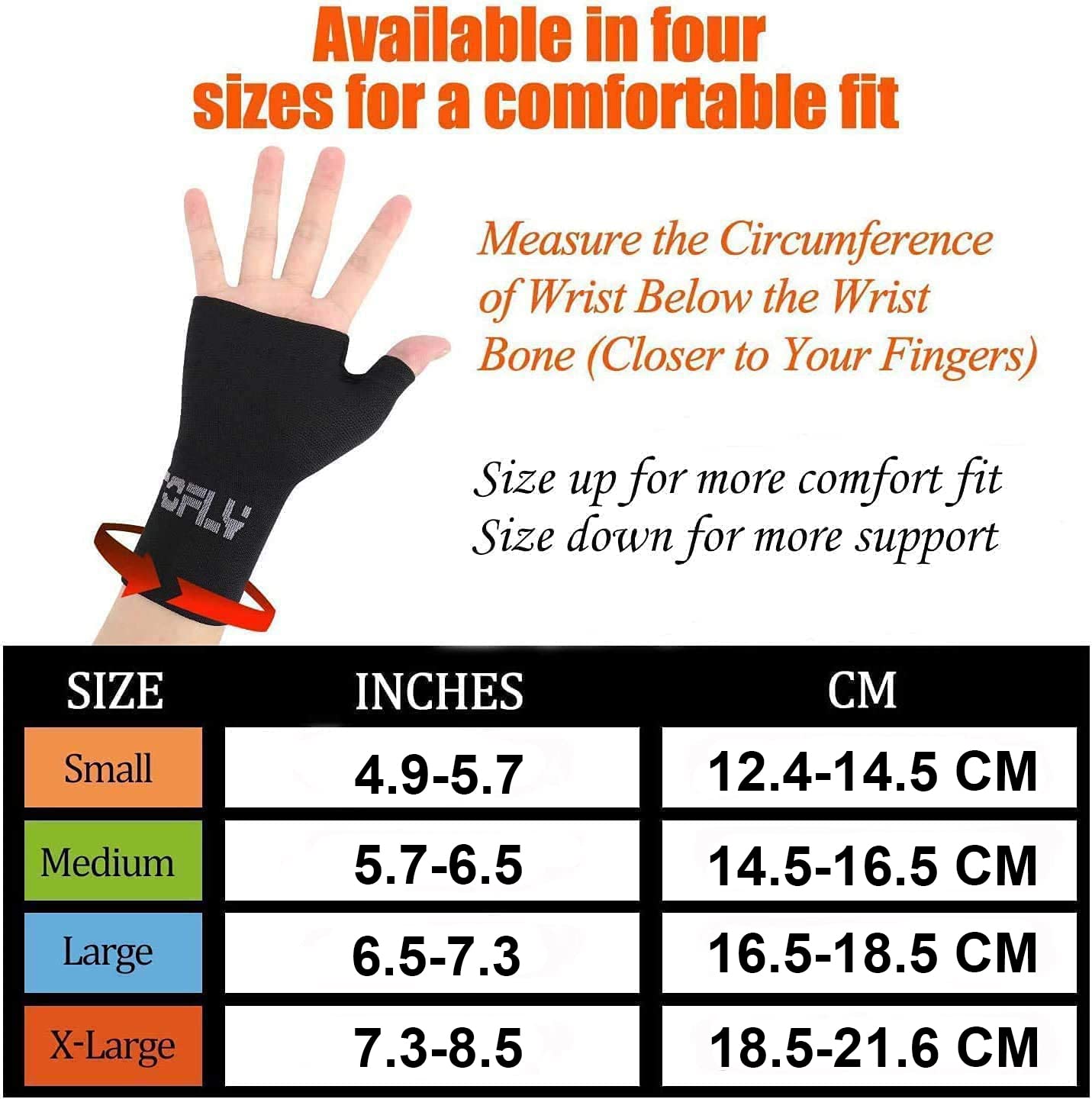 Thumb and Wrist Support for Joint Pain, Tendonitis, Sprain, Hand Instability, Compression Wrist Sleeves with Thumb Support