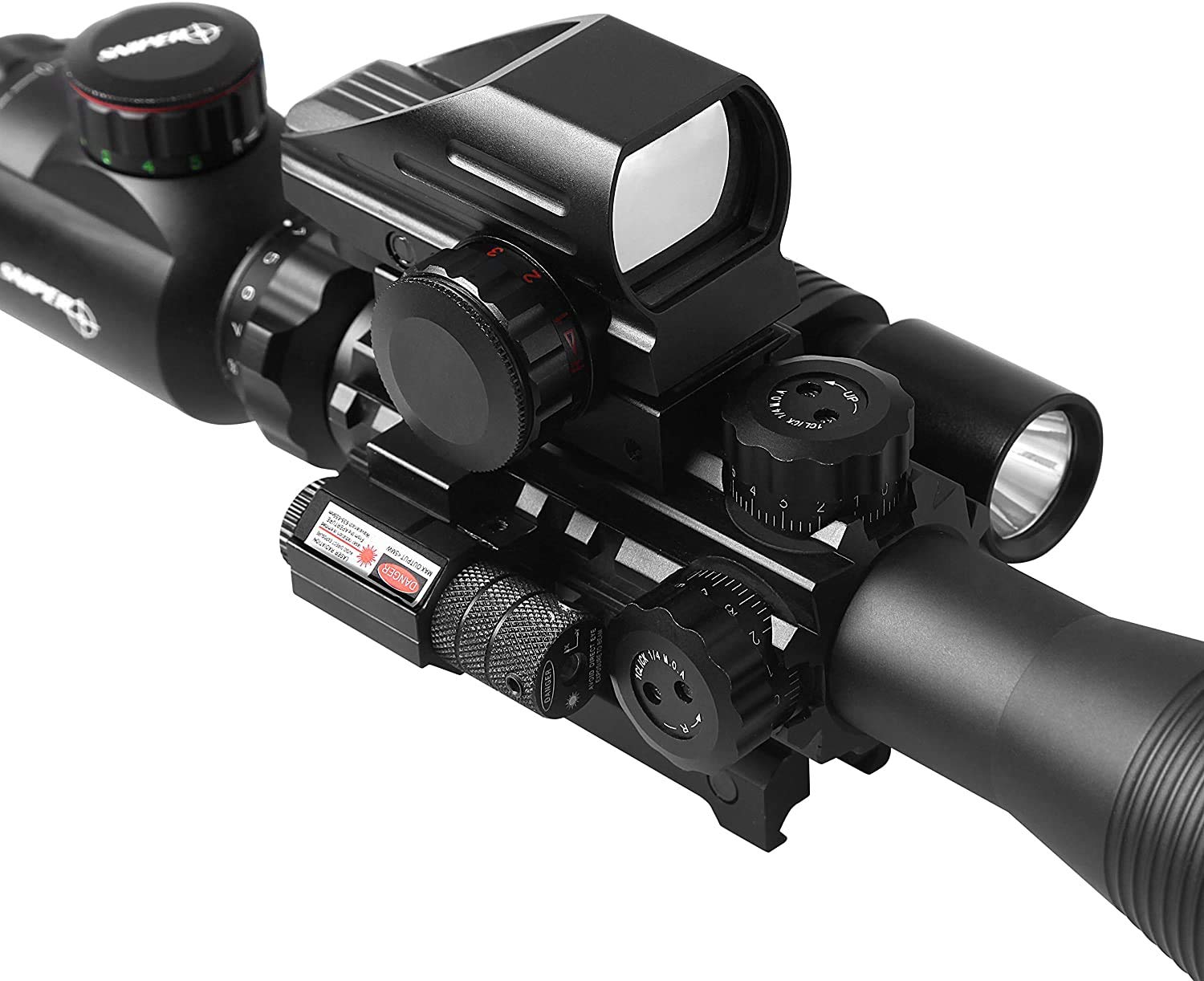 ST 4-16x50 Scope Combo Includes Laser Sight and Holographic Dot Sight