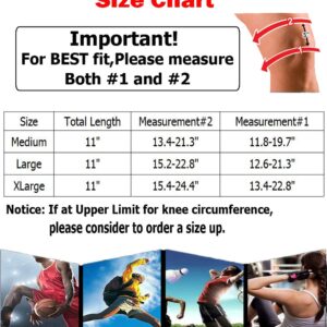 Best Knee Brace with Side Stabilizers & Patella Gel Pad Reduce Strain Swelling Professional Knee Compression Sleeve for Knee Pain Meniscus Tear Workout Running Joint Pain Relief Injury Recovery