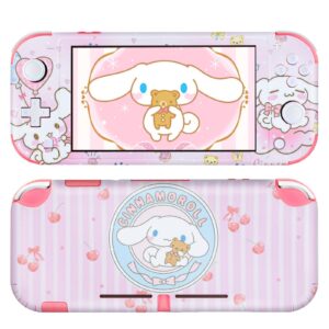 dlseego switch lite skin sticker pretty cute pattern full wrap skin protective film sticker design for nintendo switch lite-pink