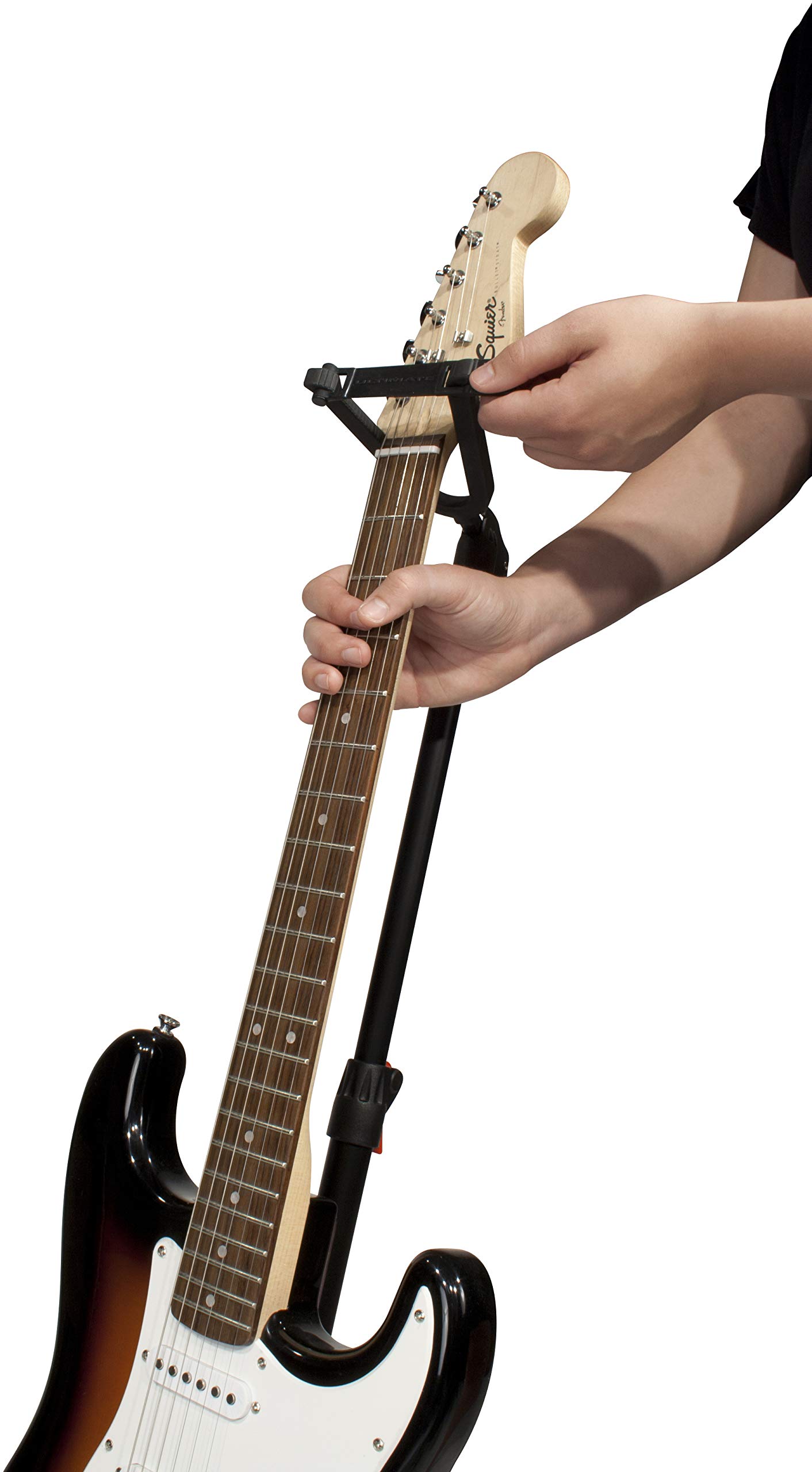 Ultimate Support GS-100 Genesis Series Guitar Stand with Locking Legs and Security Strap Yoke