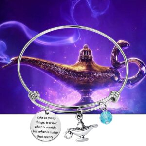 UJIMS Movie Inspired Gifts Princess Quote Bracelet Magic Charm Lamp Jewelry (Lamp Bracelet)