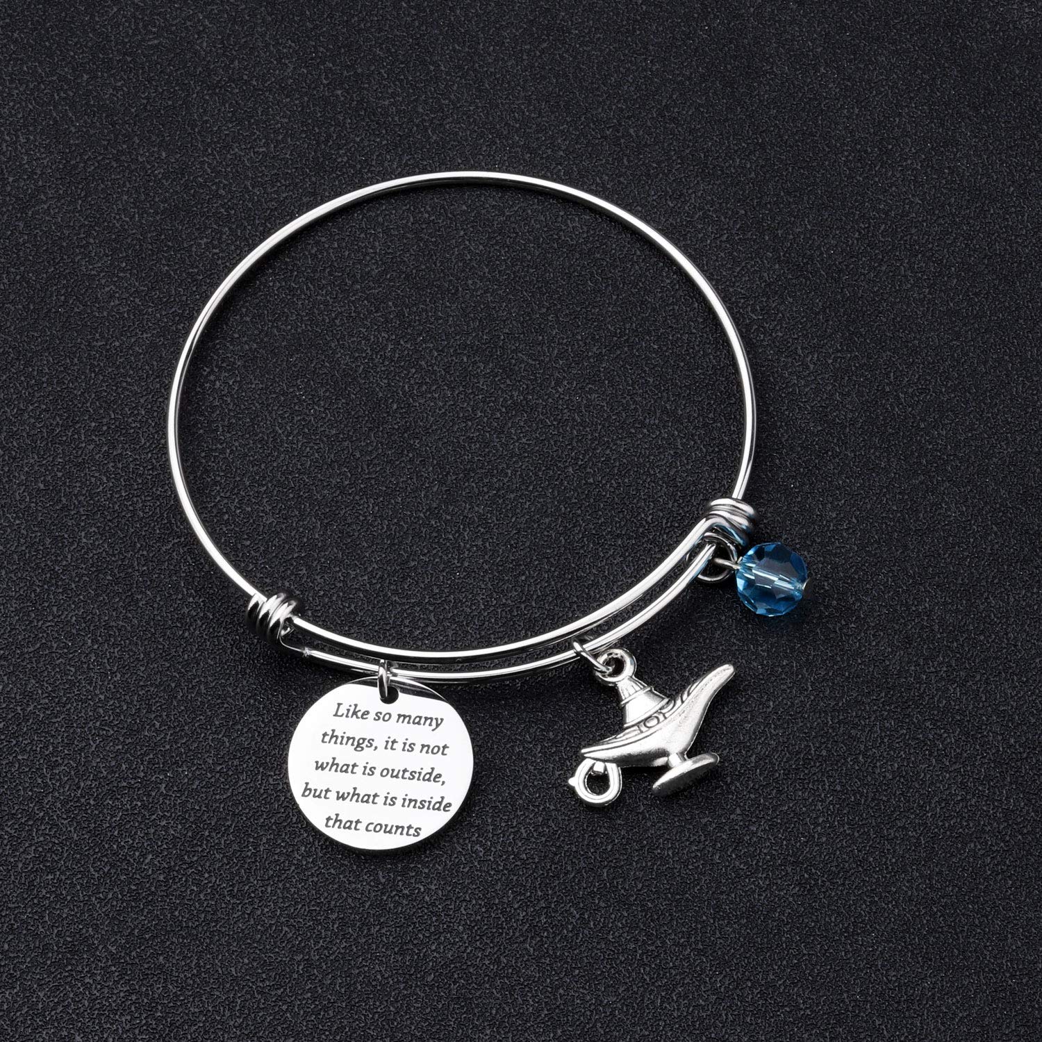 UJIMS Movie Inspired Gifts Princess Quote Bracelet Magic Charm Lamp Jewelry (Lamp Bracelet)