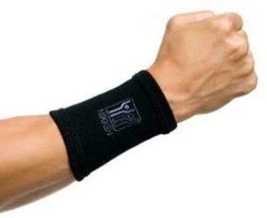 nikken medium black wrist sleeve 1825 - carpal tunnel wrist brace - wrist compression sleeve and wrist support - injury pain relief and recovery - wrist wraps