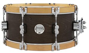 pacific drums & percussion add-ons pdp concept classic, 6.5x14, walnut/natural hoops snare drum (pdcc6514sswn)