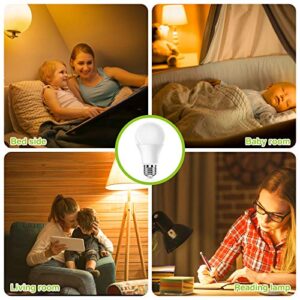 Neporal Amber Light Bulbs, 9W 60W Equivalent A19 Soft Light Bulbs, Blue Light Blocking Warm Light Bulbs, 1800K Amber Night Light Bulbs, Dim Light Bulbs for Healthy Sleep and Baby Nursery Light (1)