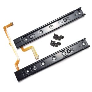 Left and Right Rail (with Screws) with Flex Cable for Joy-Con Slider. Track for Nintendo Switch Console Joy-Cons