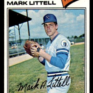 1977 Topps #141 Mark Littell Kansas City Royals MLB Baseball Card NM Near Mint