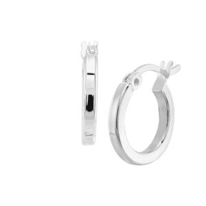 silpada 'squared off' hoop earrings in sterling silver