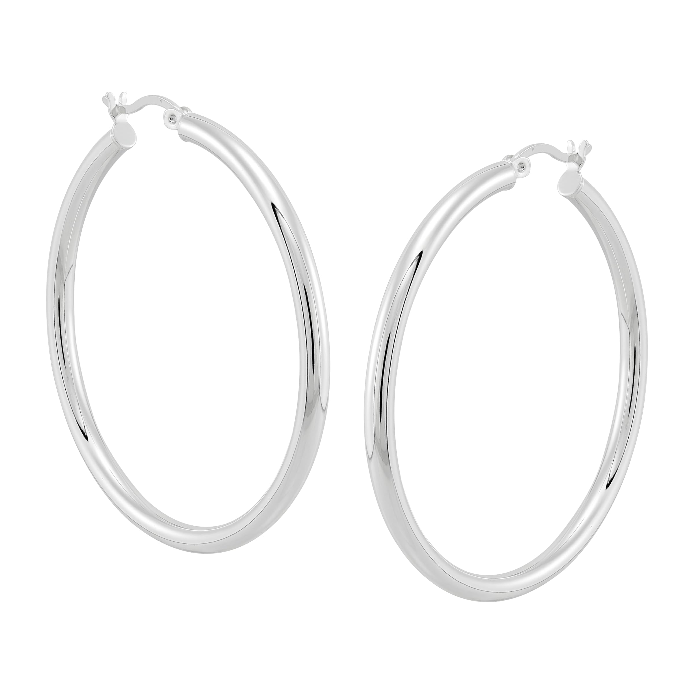 Silpada 'Smooth Falling' Hoop Earrings in Sterling Silver