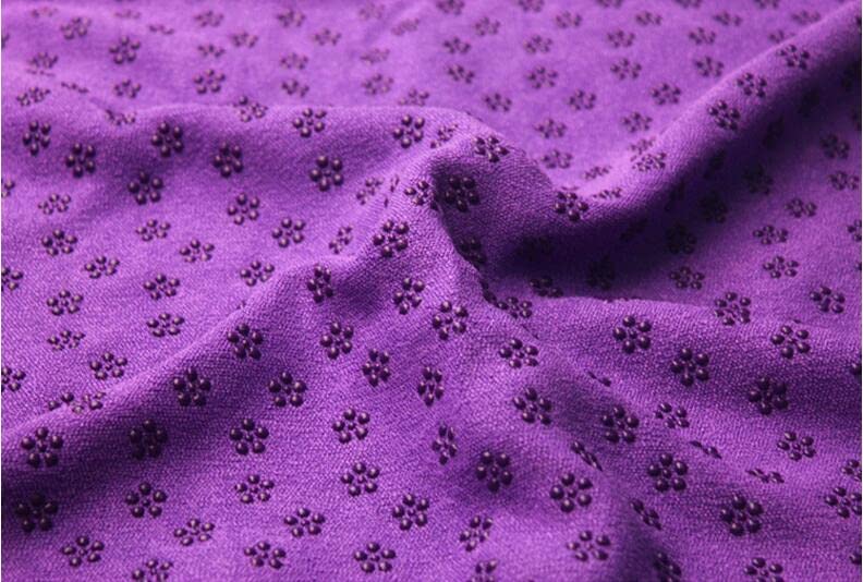 IntoBetterLife IBL-Yoga Towel, Hot Yoga Mat Towel - Sweat Absorbing Non-Slip for Hot Yoga, Pilates and Workout, 24x72 inches with Grip Dots (Purple)