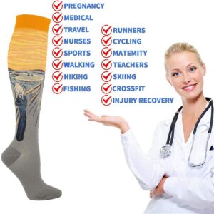 6 Pairs Compression Socks 20-30mmHg for Women&Men-Best Compression Stockings for Women 15-20 mmHg for Running,Cycling,Sports,Nurse,Maternity Pregnancy,Warm