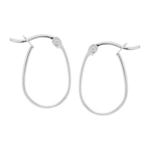 Silpada 'Ovalline' Textured Hoop Earrings in Sterling Silver