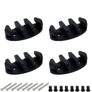 coshar 4pcs nylon kayak zigzag anchor cleat set kayak rope holder for boat secure kayak canoe deck rigging accessories