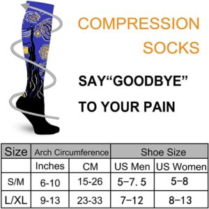 6 Pairs Compression Socks 20-30mmHg for Women&Men-Best Compression Stockings for Women 15-20 mmHg for Running,Cycling,Sports,Nurse,Maternity Pregnancy,Warm