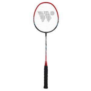 WISH FusionTec 917 – Badminton Racket and Case – Includes 1 Badminton Racket and 1 Badminton Bag – Excellent Badminton Grip – Great for Competitive Badminton Games, Red