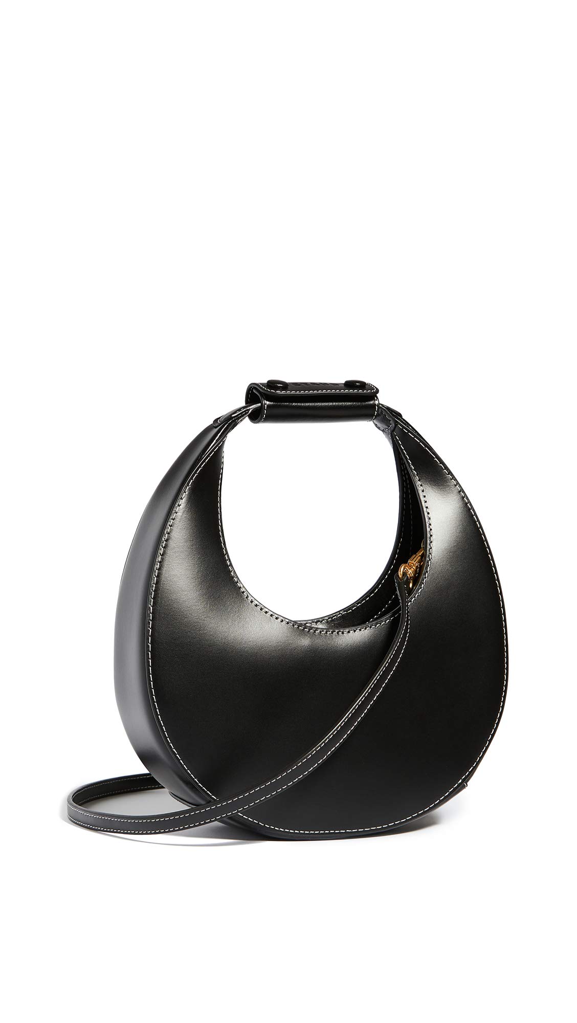 STAUD Women's Mini Moon Bag, Black, One Size