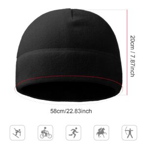 8 Pieces Fleece Hat Mens Winter Skull Cap Tactical Fleece Skull Beanie for Running Skiing Cycling Sports (Classic Style)