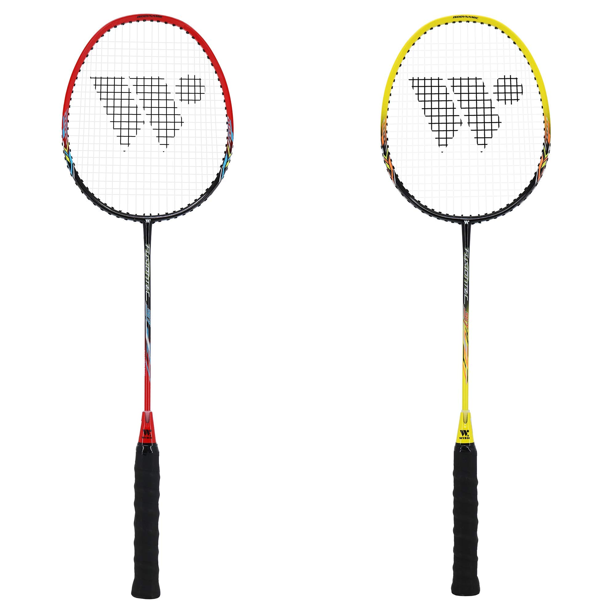 WISH FusionTec 917 – Badminton Racket and Case – Includes 1 Badminton Racket and 1 Badminton Bag – Excellent Badminton Grip – Great for Competitive Badminton Games, Red