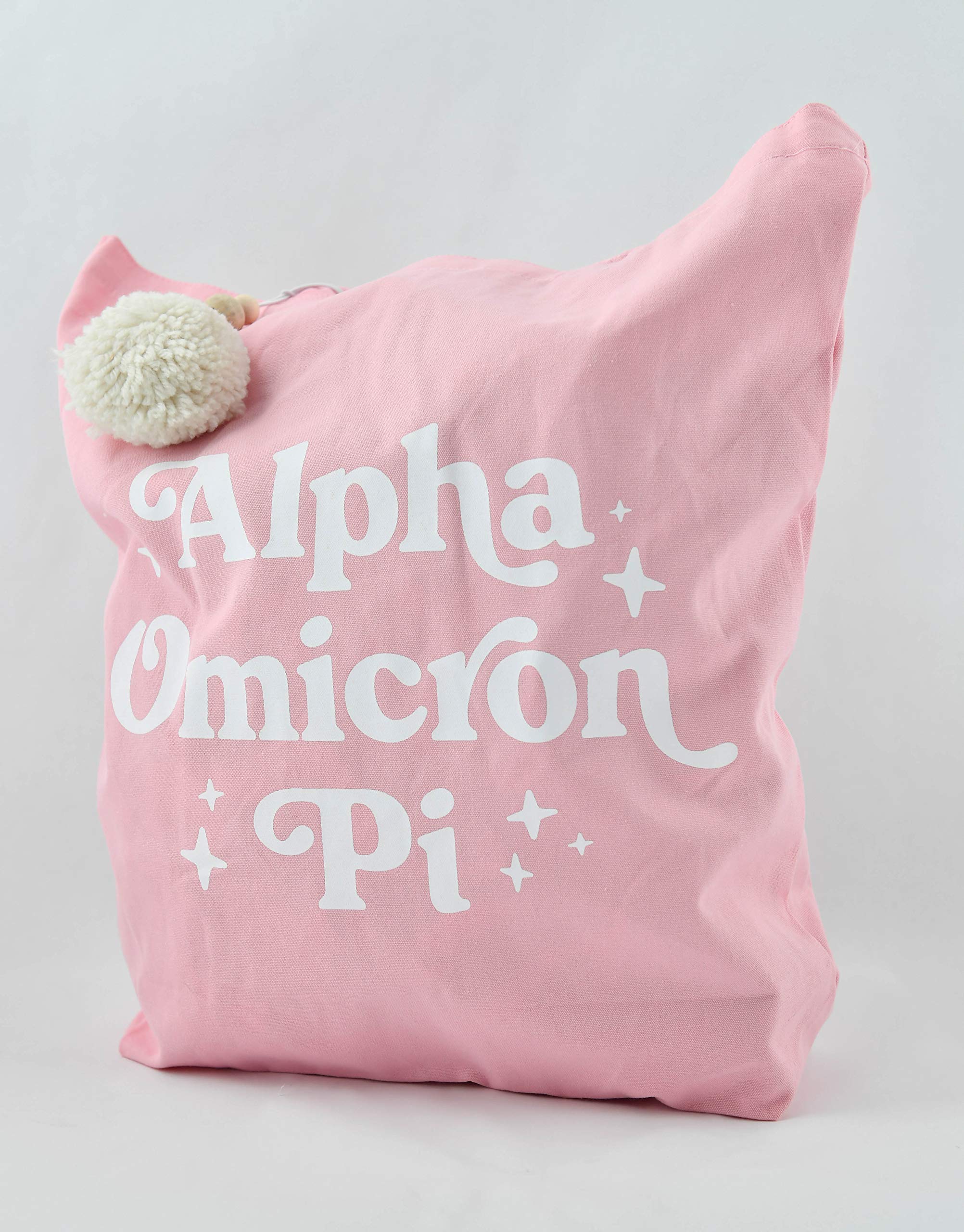 Sorority Shop Alpha Omicron Pi Retro Pom Pom Tote Bag