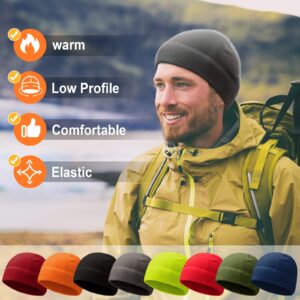 8 Pieces Fleece Hat Mens Winter Skull Cap Tactical Fleece Skull Beanie for Running Skiing Cycling Sports (Classic Style)