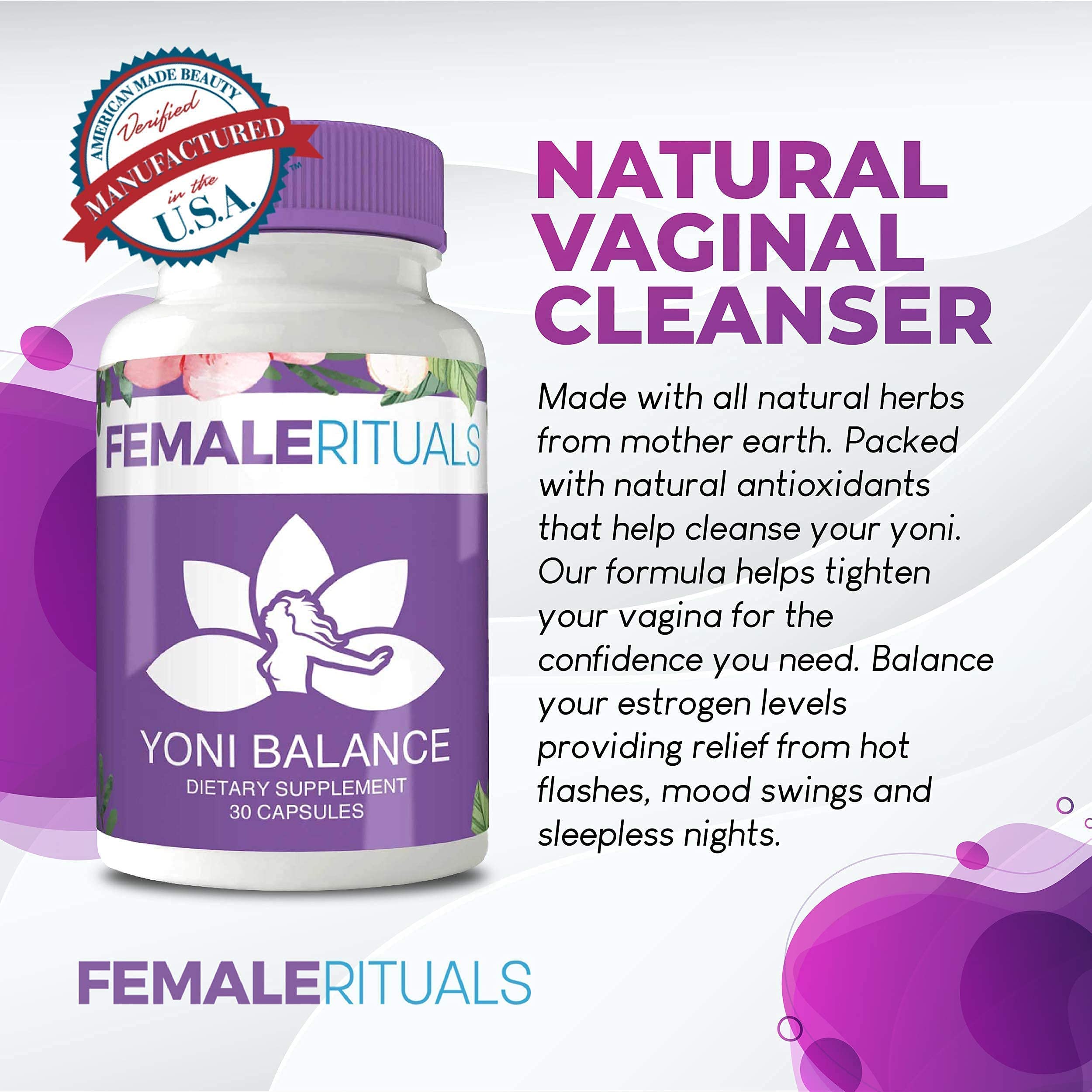 FEMALE RITUALS - Vaginal Moisturizer Boric Acid Suppositories for PH Balance - Bad Odors and BV Yeast Infection Treatments - Feminine Hygiene Products - Yoni Pops