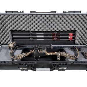 Plano Field Locker Element 44" Bow Case, Black with Gray Accents, Wheeled Archery Case Storage, Airline Approved, Waterproof Dri-Loc Seal