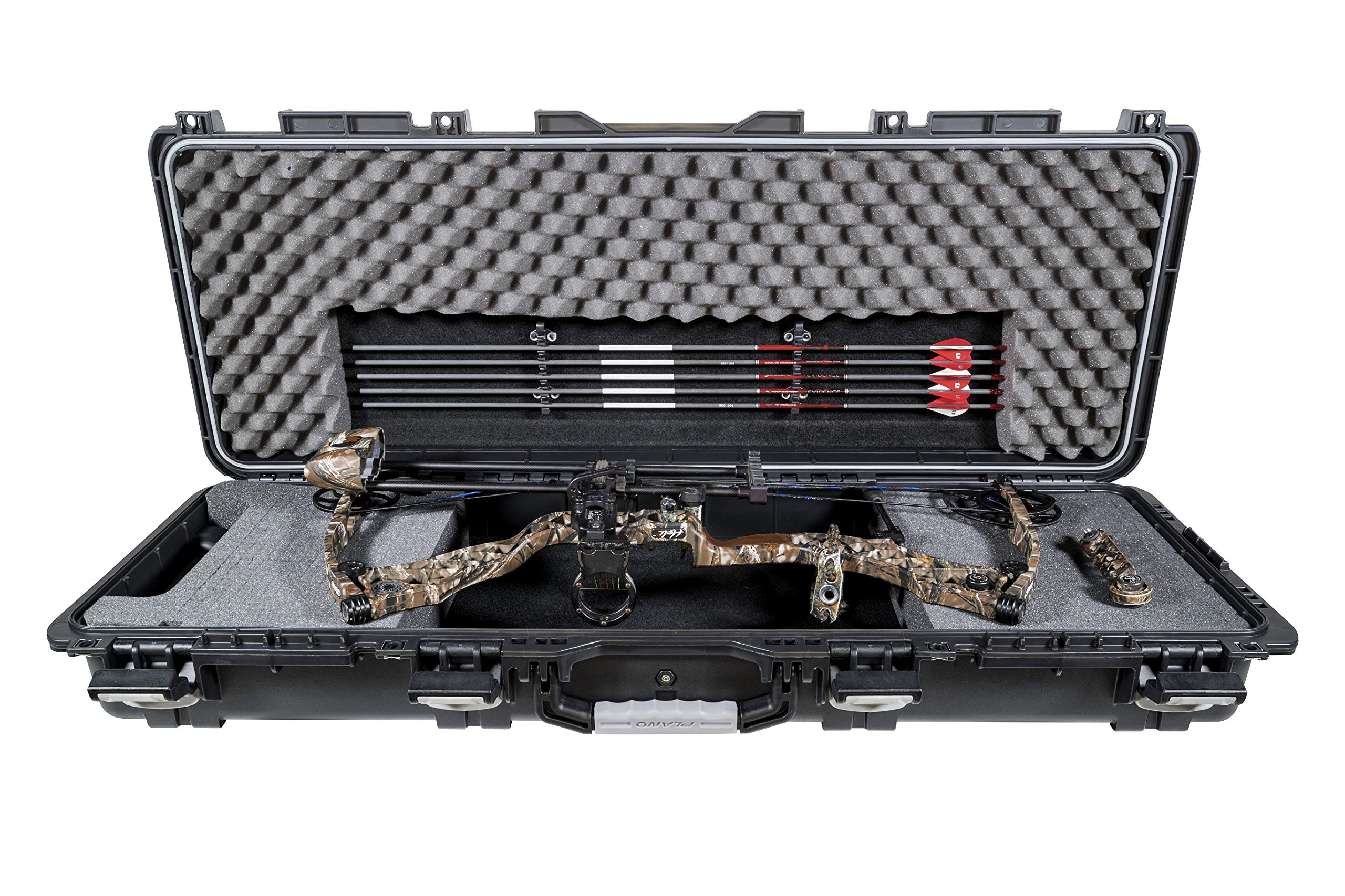 Plano Field Locker Element 44" Bow Case, Black with Gray Accents, Wheeled Archery Case Storage, Airline Approved, Waterproof Dri-Loc Seal