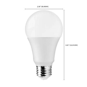 Satco S11411 9.5-Watt A19 LED Light Bulbs, 60-Watt Replacement, 5000K Natural Light, 760 Lumens, 10 Pack