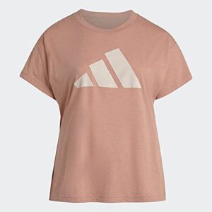 Adidas Women's Plus Size Sportswear Winners 2.0 T-Shirt, Ambient Blush Melange, 2X