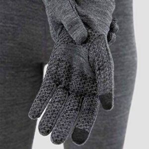 Terramar Adult Merino Wool Glove Liner, Charcoal Heather, Large