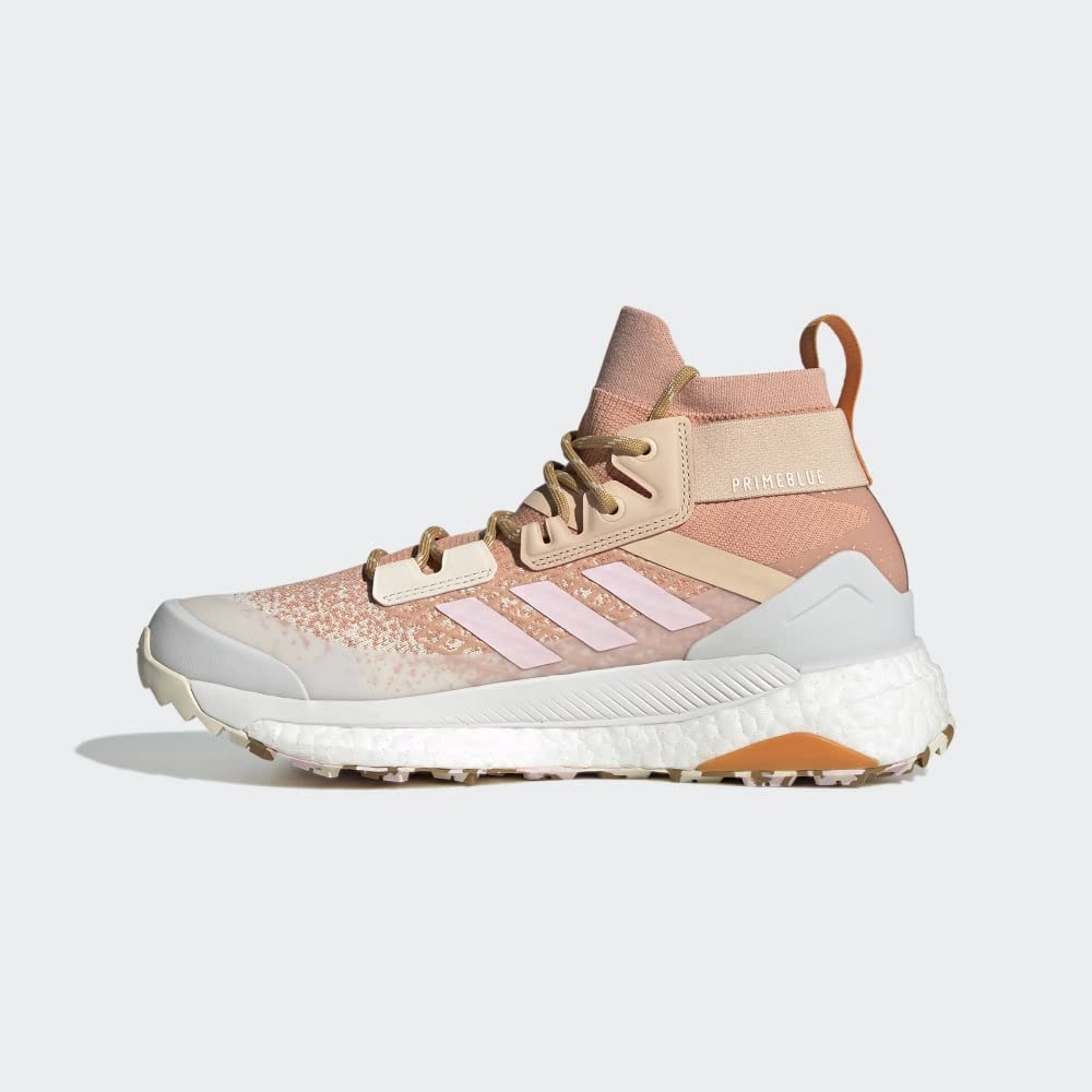 adidas Women's Terrex Free Hiker Primeblue Hiking Shoes, Ambient Blush/Clear Pink/Wonder White - 6