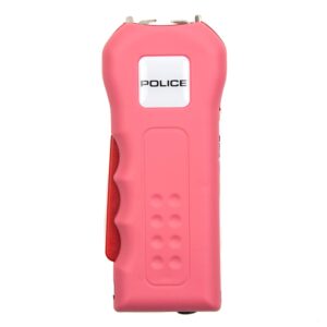 police 512 stun gun with led flashlight rechargeable, pink