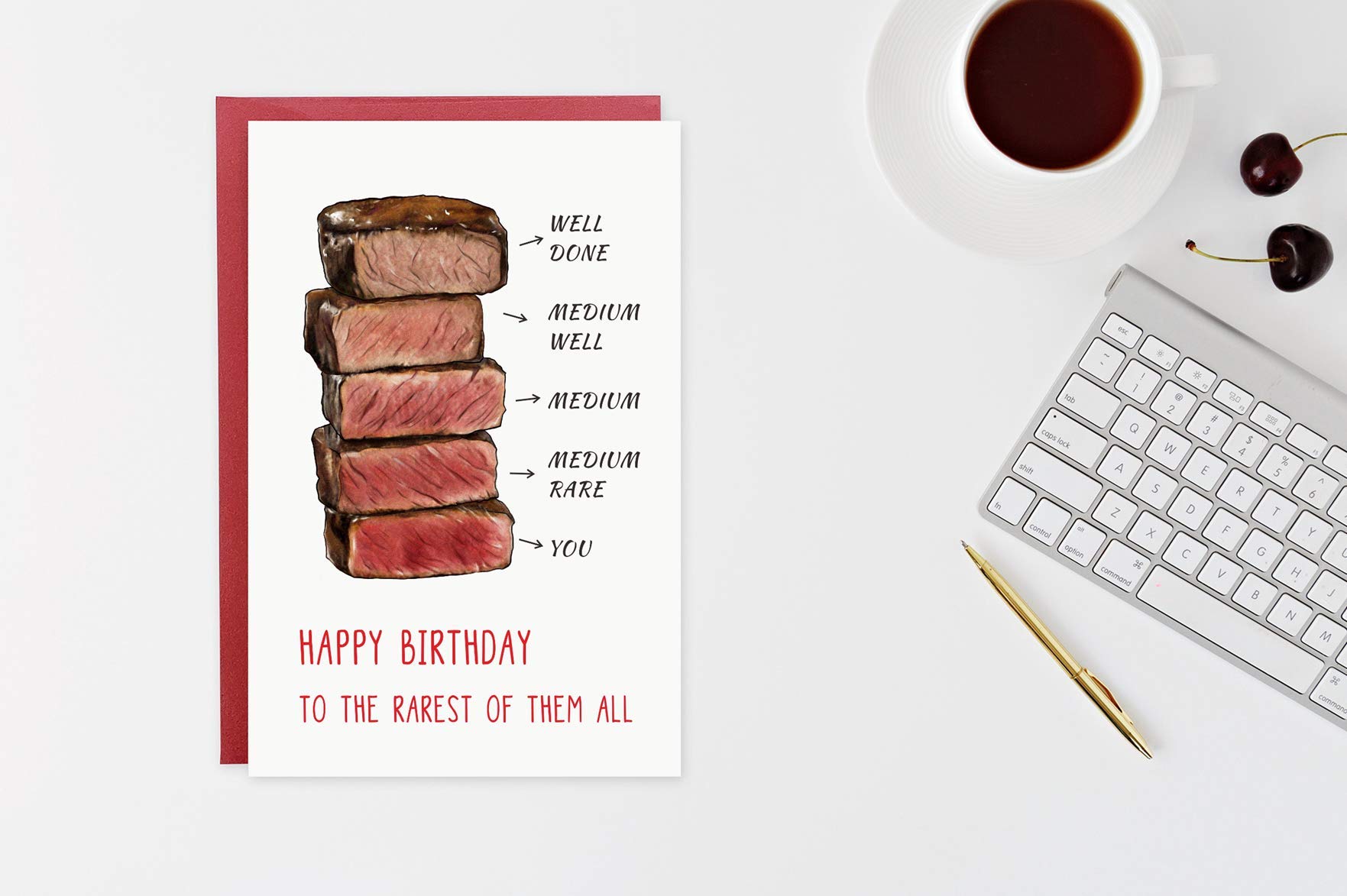 Gonzey Funny Steak Birthday Cards,Rarest Of Them All