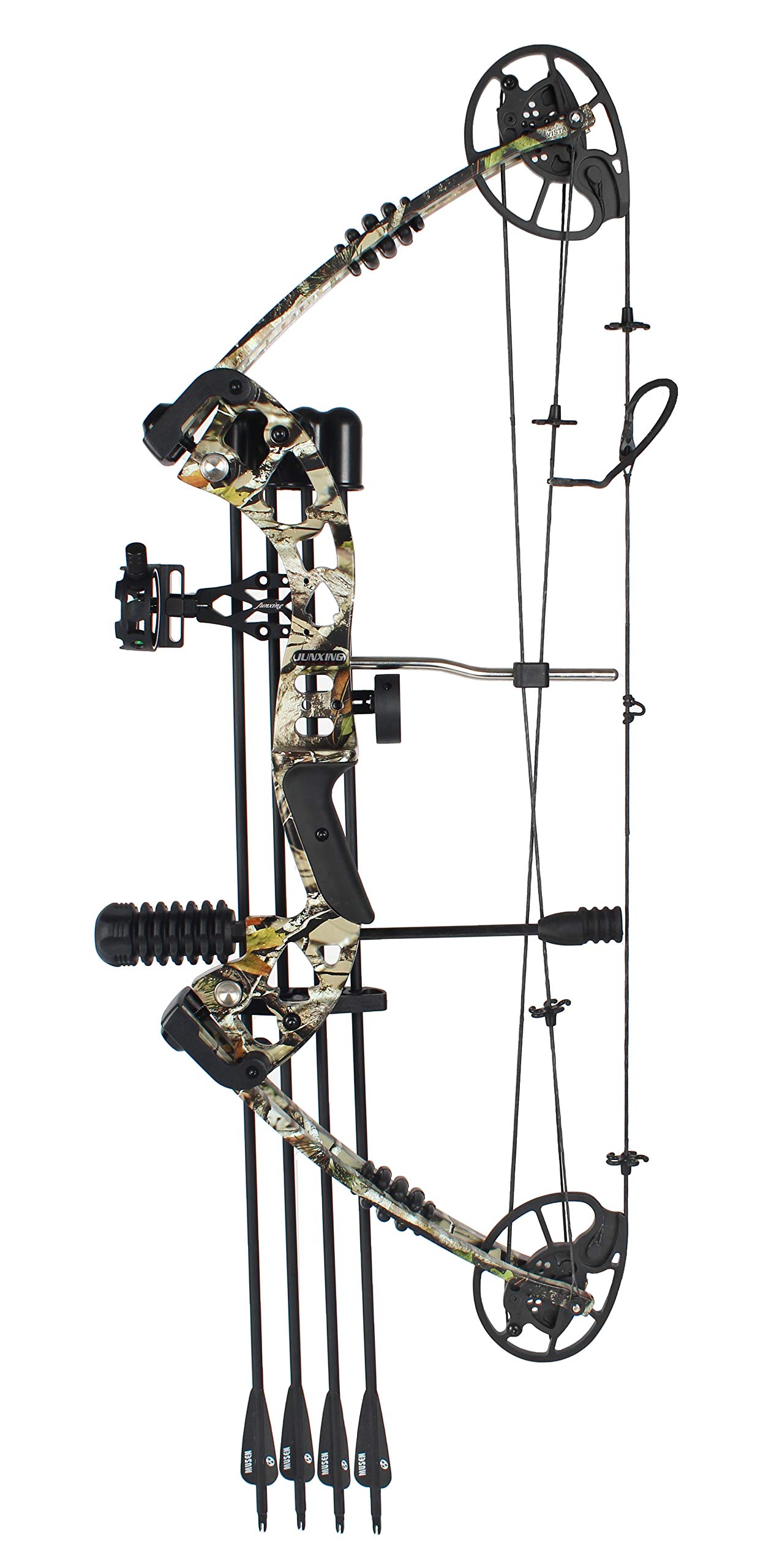 Evercatch Compound Hunting Target Bow Kit | USA Gordon Limbs | Fully Adjustable 24.5-31” Draw 30-70LB Pull | Up to 315 FPS & Guarantee | 5 Pin Lighted Sight, Rest, Quiver | W String Stop | Soft Bag RH